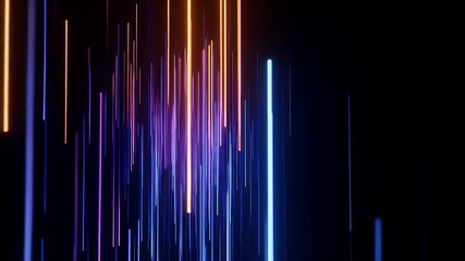 Abstract neon light streaks on a dark background - Powered by Adobe