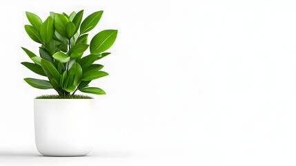 Modern indoor plant isolate on transparency