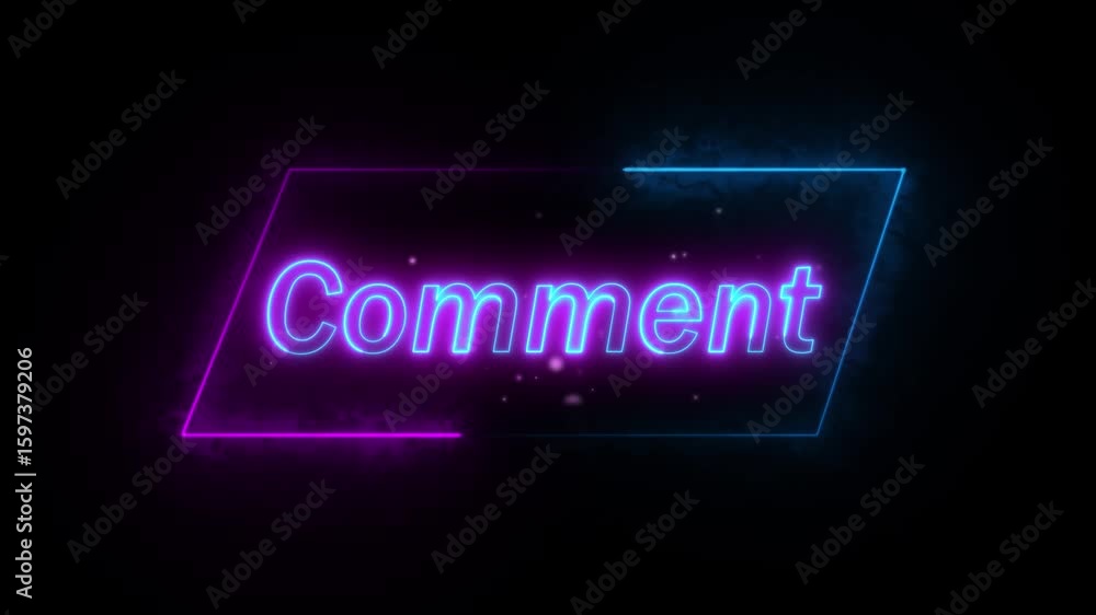 Aufkleber interactive digital communication animation featuring neon text for live chat and streaming. neon co