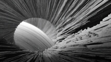 Abstract Black And White Tunnel Design