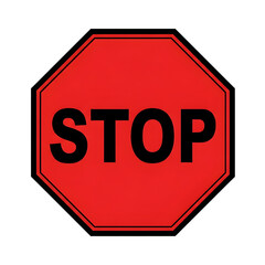 Red octagon-shaped stop sign with the word STOP in bold black letters.