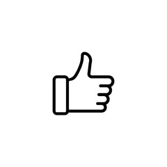 Like thumbs up vector icon for approval reaction and social media engagement