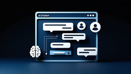 Ai chatbot interface with conversation bubbles