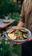 Bright Backyard Brunch with Grilled Zucchini and Lemon