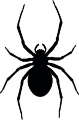 Black spider silhouette icon
