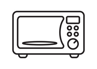 Fototapeta premium Microwave oven line icon. Kitchen electronics icon.