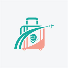 Minimalist travel Logo design vector