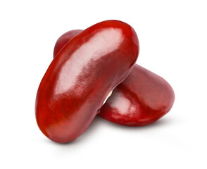 red kidney bean isolated on white background