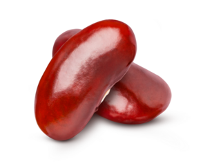 red kidney bean isolated on white background
