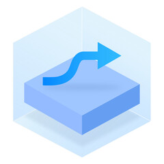 3D Box Rectangle Glassmorphism UI Icon Sign and Symbol Design Illustrator Png Svg
