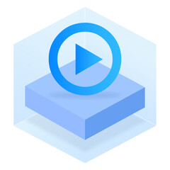 3D Box Rectangle Glassmorphism UI Icon Sign and Symbol Design Illustrator Png Svg