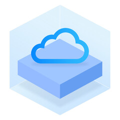 3D Box Rectangle Glassmorphism UI Icon Sign and Symbol Design Illustrator Png Svg