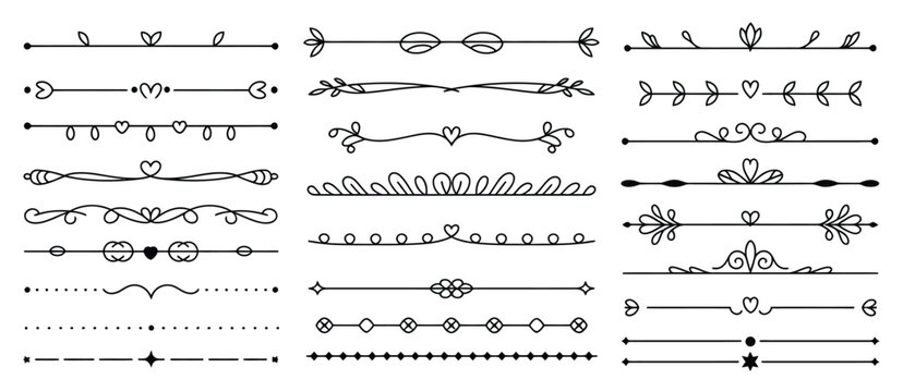 ext Separators  Intricate Baroque Flourishes  Wedding & Certificate Design Elements
