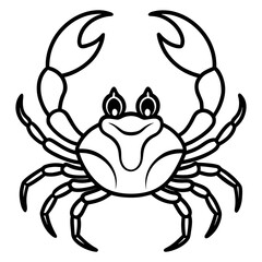 Crab claw sea food icon an white background 