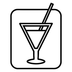 Drinks symbol icon in white background