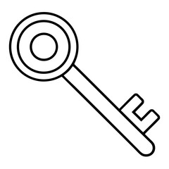 key sign icon an white background 
