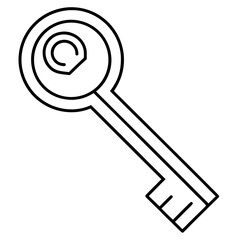 key sign icon an white background 