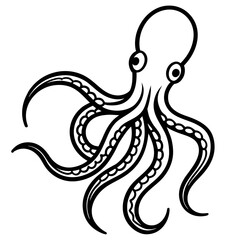 Octopus tentacle sea food icon an white backgroun