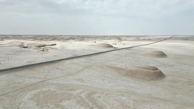 wind erosion physiognomy landscape, yardang landform in tsaidam basin, qinghai province, China