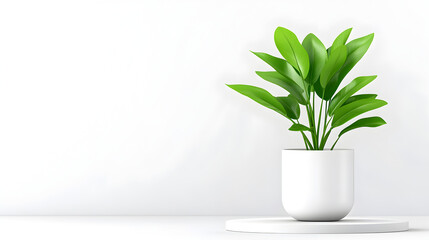 Modern indoor plant isolate on transparency