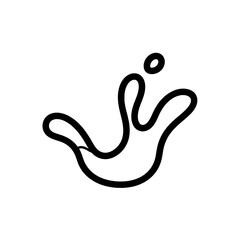 Stylish hand gesture line art outline for social media content