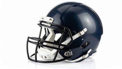 Naklejka premium Close up Black Rugby Helmet, Isolated on White Background