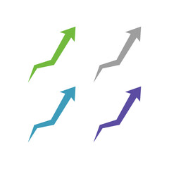 ARROWS FOR GRAPH OR PROJECT SIGN SYMBOL LOGO VECTOR