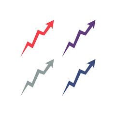 ARROWS FOR GRAPH OR PROJECT SIGN SYMBOL LOGO VECTOR