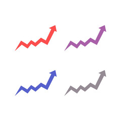 ARROWS FOR GRAPH OR PROJECT SIGN SYMBOL LOGO VECTOR