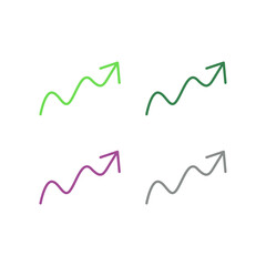 ARROWS FOR GRAPH OR PROJECT SIGN SYMBOL LOGO VECTOR