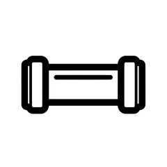 black dumbbell icon for fitness and workout branding