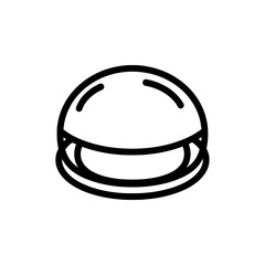 Fototapeta premium Minimalist helmet outline for sports and safety themes