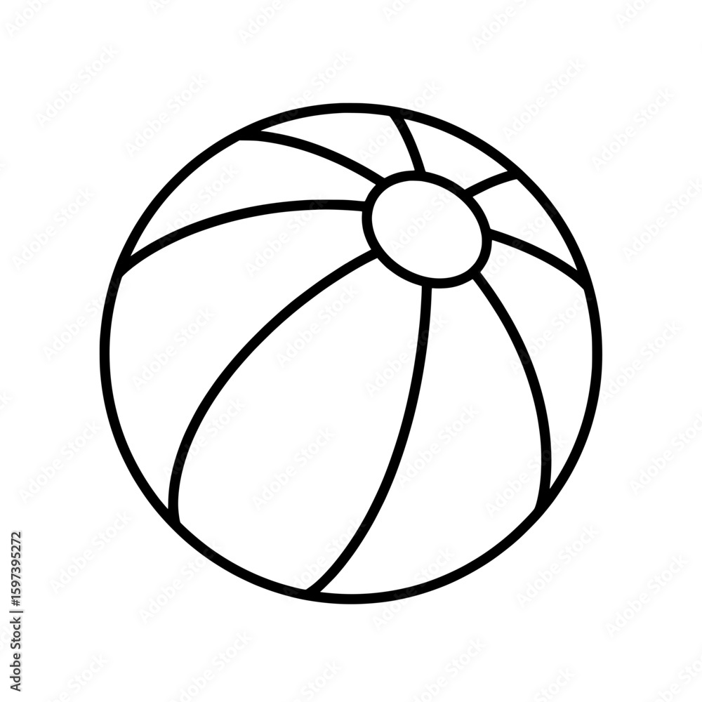 Poster seashell with detailed lines and patterns for beach themed projects