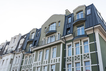 facade of a european building with a balcony