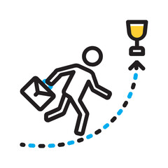 Vector multi color icon for Strive