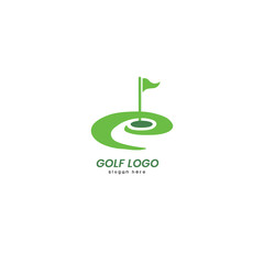 Golf logo design vector template