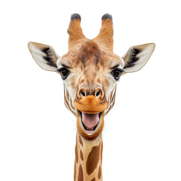 Portrait of a smiling giraffe