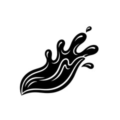 Abstract splash of liquid in flowing shapes for background design