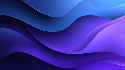 Obraz premium Gradient waves flow, from blue hues to deep purples. Use as a modern, abstract background for graphic design.