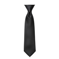 Elegant black necktie with smooth texture