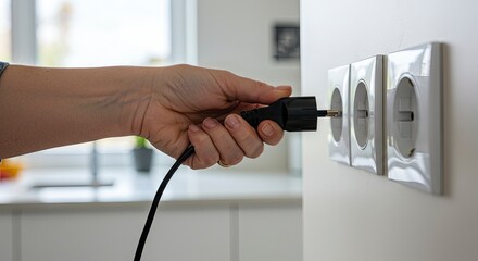 Connecting the appliance in modern kitchen