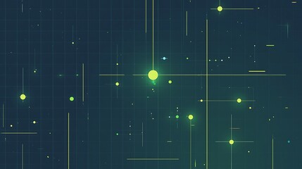 Green pixels with dots represent background data points in the color pattern.