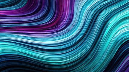 Abstract design with vibrant wavy lines.