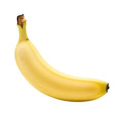 Realistic fresh Cavendish bananas isolated on white background, perfect for food packaging, healthy eating, and tropical fruit concepts.