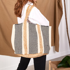 sac à la mode été en raphia naturel