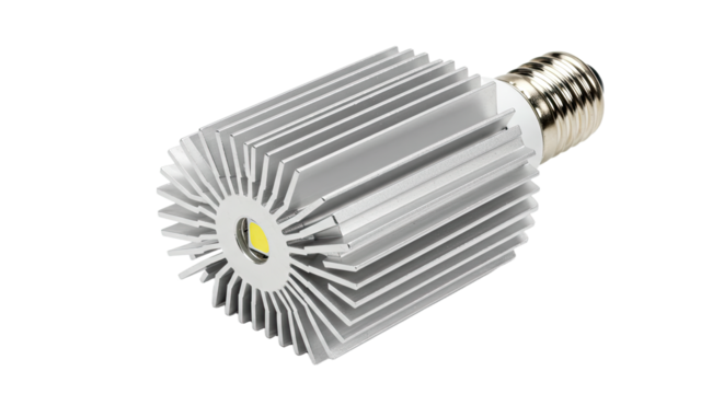 Modern LED Light Bulb Isolated.