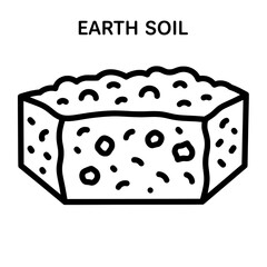 earth soil with rocks and particles for environmental studies