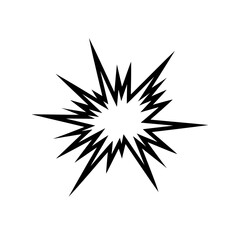 abstract starburst with sharp geometric shapes on black background