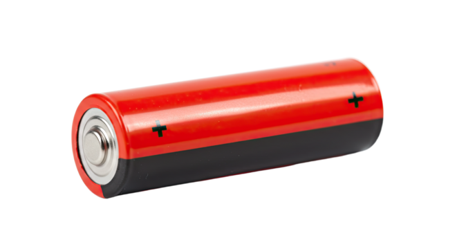Red and Black AA Battery.