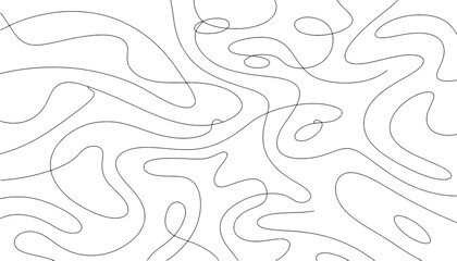 Abstract flowing black lines on white background vector
